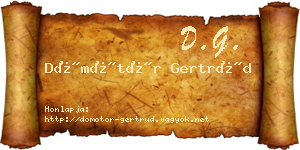 Dömötör Gertrúd névjegykártya